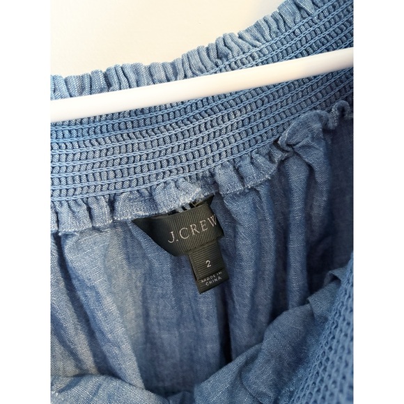 J.Crew Chambray Off the Shoulder‎ Dress - Picture 3 of 4